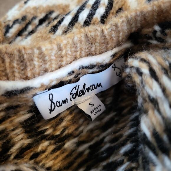 New Sam Edelman intarsia warm knit reversible sweater - Picture 10 of 12